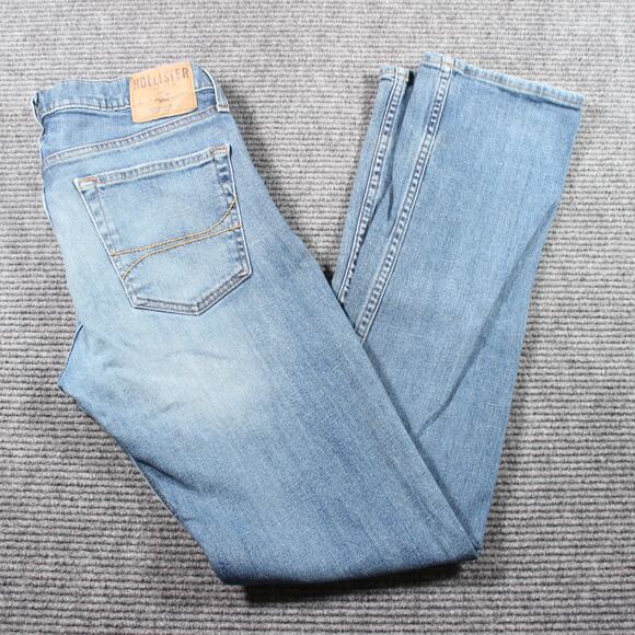 Hollister Jeans Men’s 32x36  Slim Straight Light Wash Stretch Denim - Picture 1 of 11